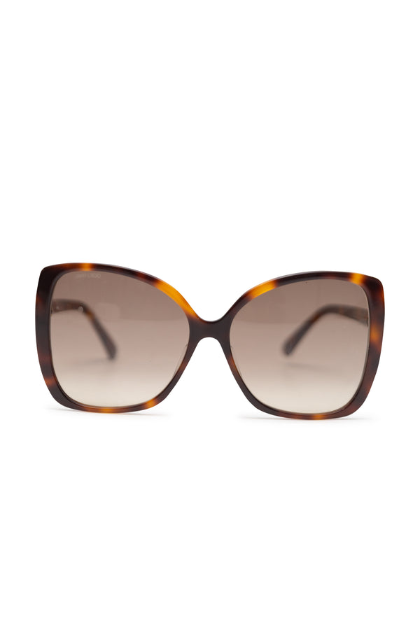 Becky/F/S 60 Dark Havana Oversized Sunglasses with Swarovski Crystal Embellishment | (est. retail $355)