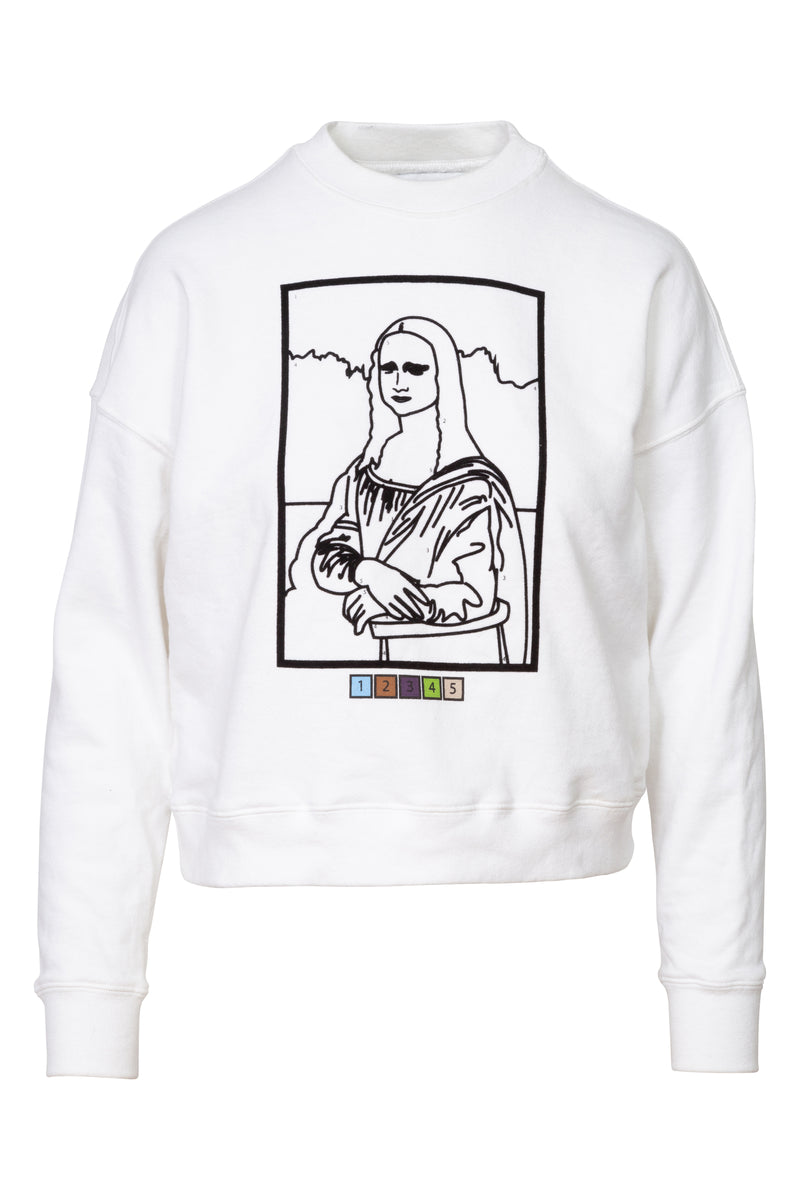 Mona Lisa Paint by Numbers Print Crewneck | SS '20 Collection | (est. retail $240)