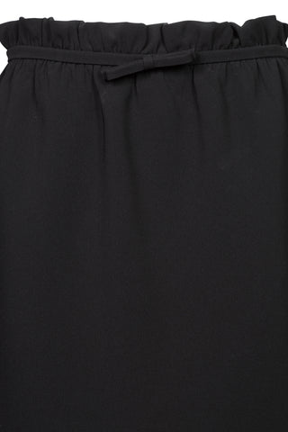 Black Paperbag Mini Skirt w/ Bow Embellishments