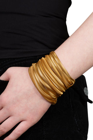 14 Row Gold Snake Bracelet | made to order