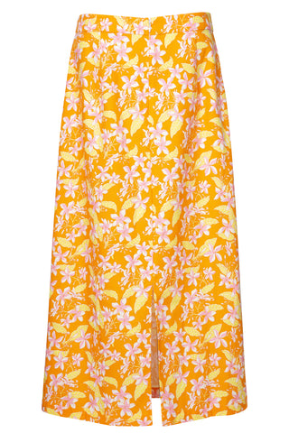 Pencil Skirt in Orange Frangipani | new with tags (est. retail $320)