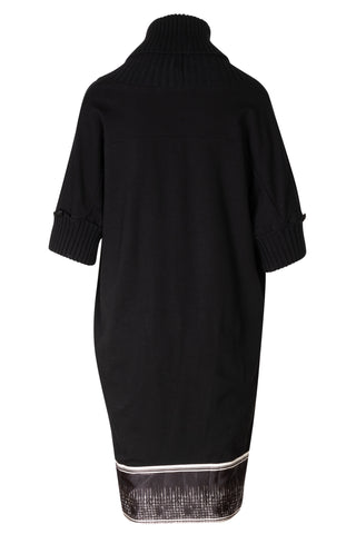 Black Turtleneck Knee Length Dress