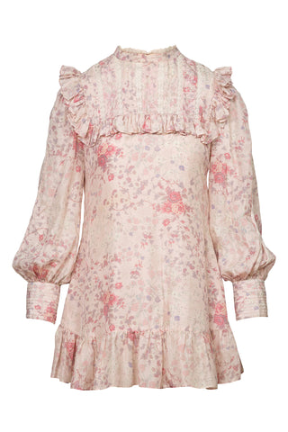 Silk Floral Mini Dress