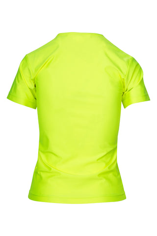 Light Jersey Stretch Nylon T-shirt In Yellow