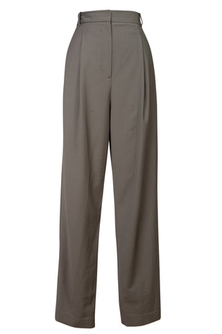 Grey Pleated Dress Pants