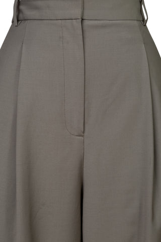 Grey Pleated Dress Pants
