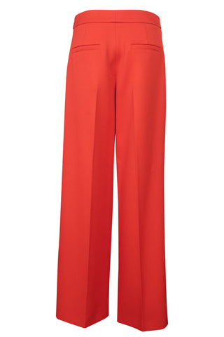 Straight-leg Wool Trousers In Poppy Red | (est. retail $890)
