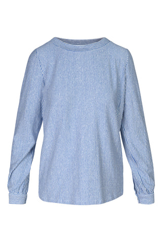 Striped Long Sleeve Shirt in Blue | new with tags (est. retail $180)