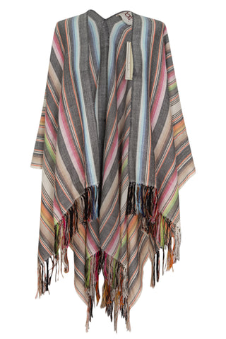 'Magda' Shawl in Infinity Stripe Multi | new with tags (est. retail $595)