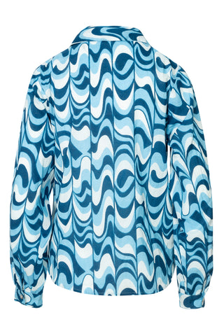 Ma'am Blouse in Blue Waves