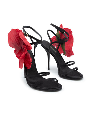 Keira Floral Embellished Leather Sandals | (est. retail $1,245)