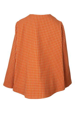 Laura Jacket in Orange Check | (est. retail $690)