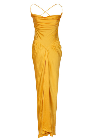 Diamond Slip Dress in Mango | SS '22 Runway (est. retail $695)