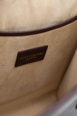 Structured Backpack in Burgundy | (est. retail $650)