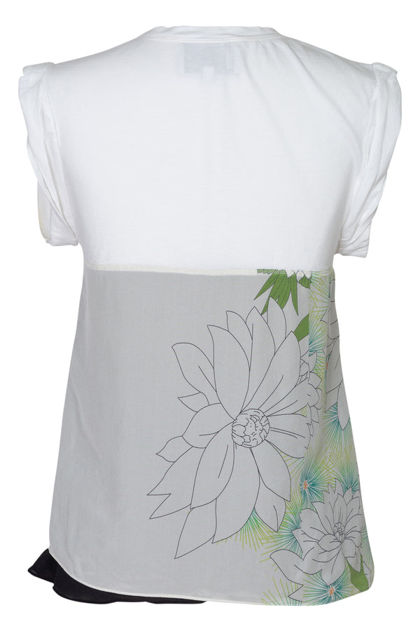 Bateu Neck Top in Floral