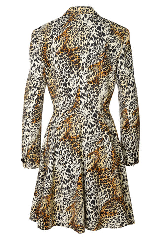 Cheetah Print Double Breasted Trench