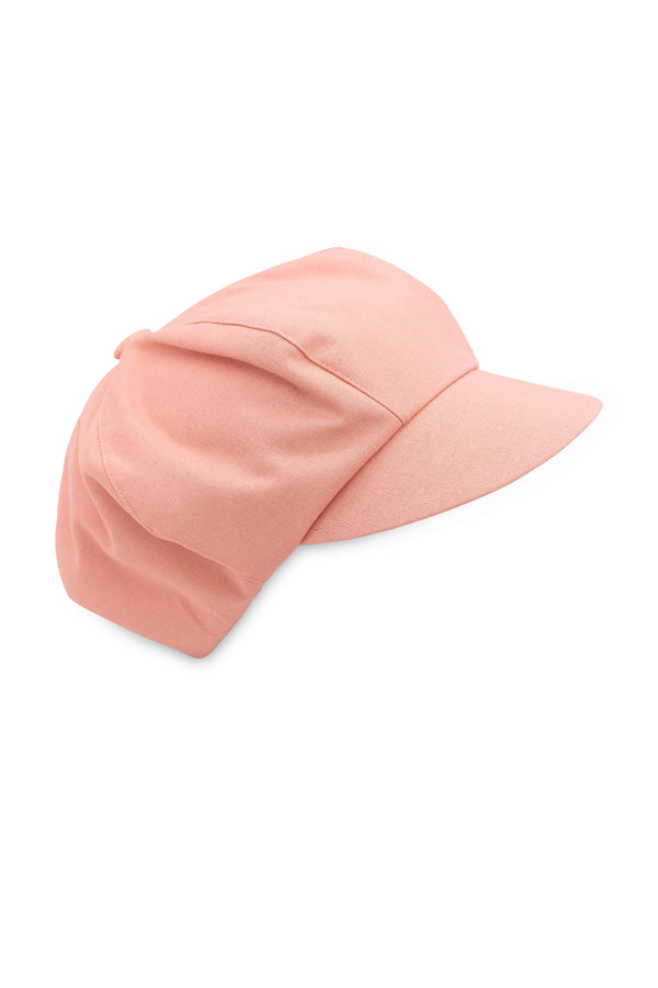 Morgie Newsboy Cap in Salmon | | (est. retail $195)