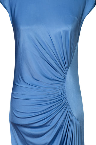 Blue Wrap Dress Clothing Lanvin   
