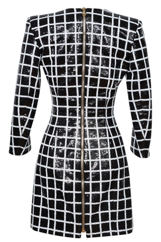 Grid Sequin Dress