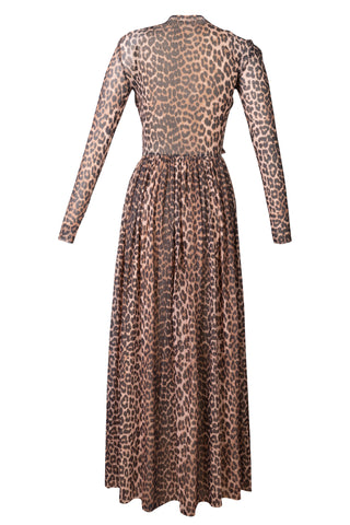 Tilden Mesh Cheetah Wrap Dress