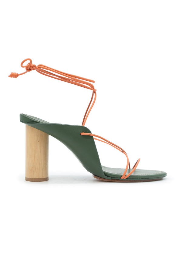 Strappy Green Gladiator Heels