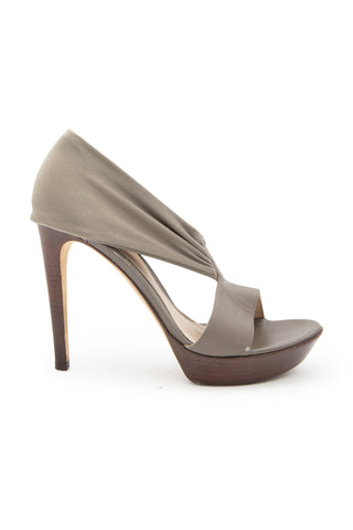 Platform Heels w/ Overlay in Grey Sandals Fendi   