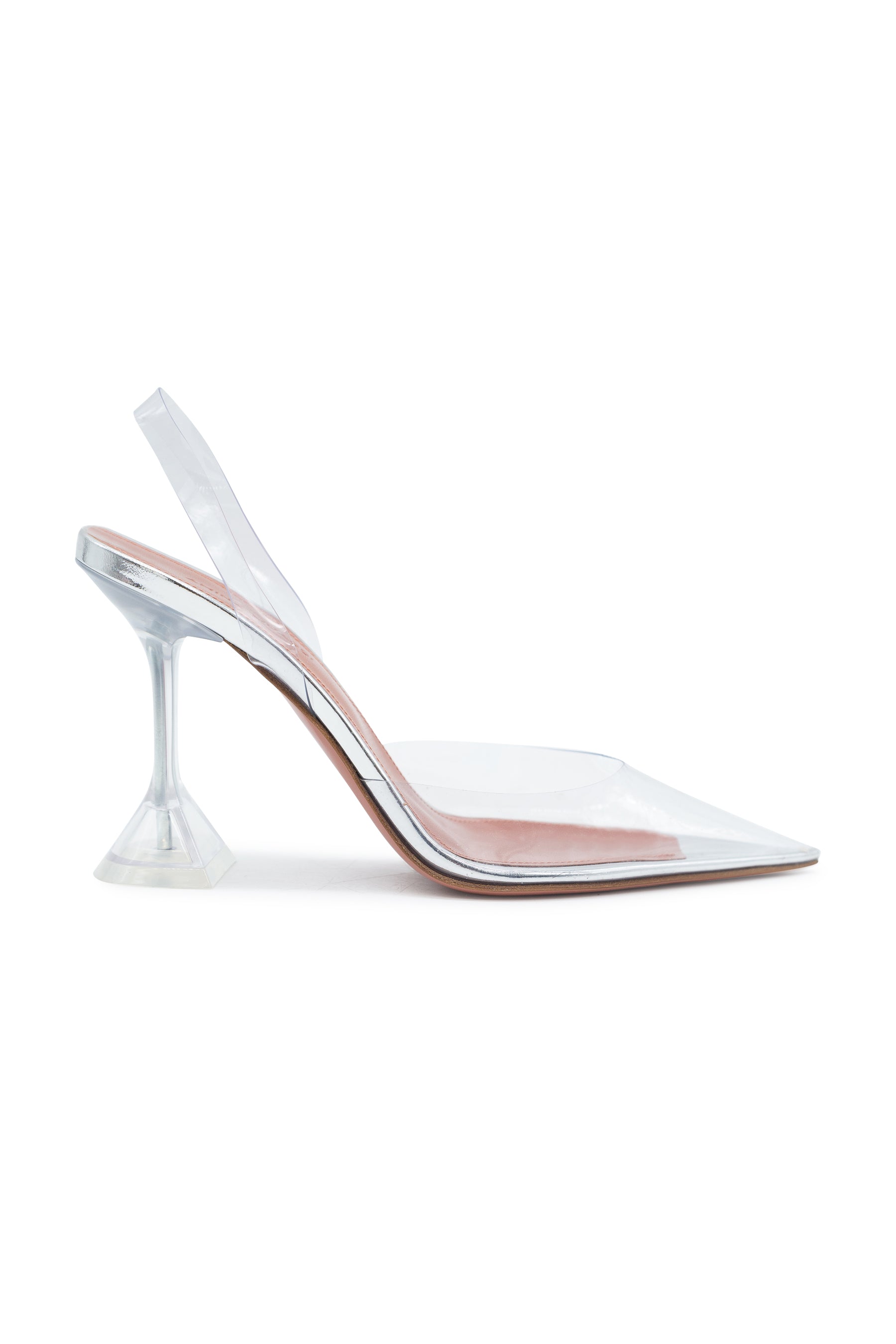 Amina Muaddi Holli Glass PVC Slingback Pumps in Transparent – Dora