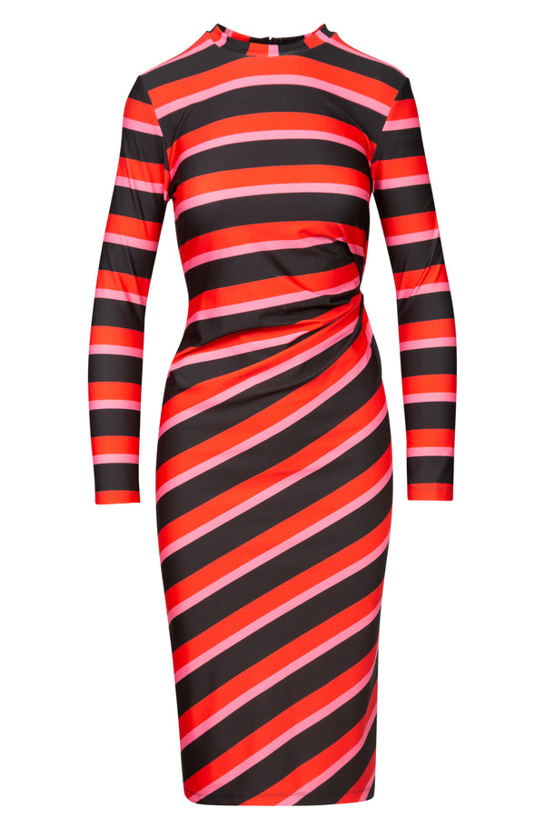 Striped Midi Length Dress