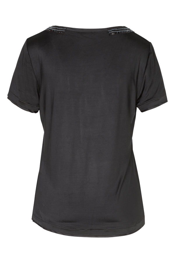 Studded Neck Crewneck
