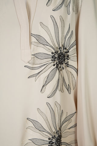 Sabionetta Tunic Shirt Dress In Cream Sunflower | (est. retail $1,500)