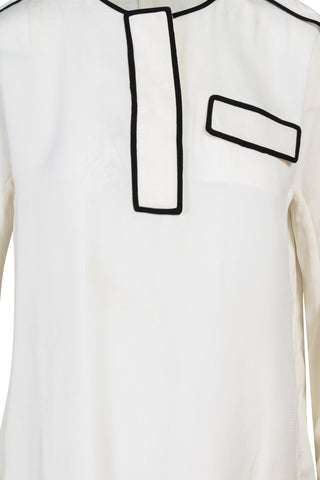 Silk Viscose Blouse in Milk