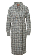 Houndstooth Check Coat