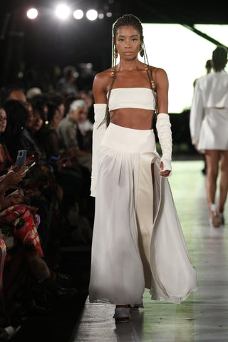 Eclipse Bandeau in White | SS '22 Runway (est. retail $295) Clothing Harbison   