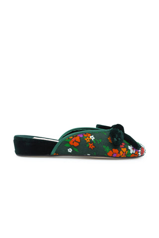 Velvet Floral Bow Limited Edition 073 Bow Mules | new with tags (est. retail $385)
