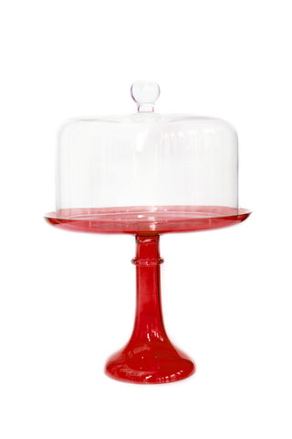 Estelle Cake Stand (Red) Cake Stand Estelle Colored Glasses   