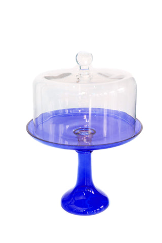Estelle Cake Stand (Royal Blue) Cake Stand Estelle Colored Glasses   