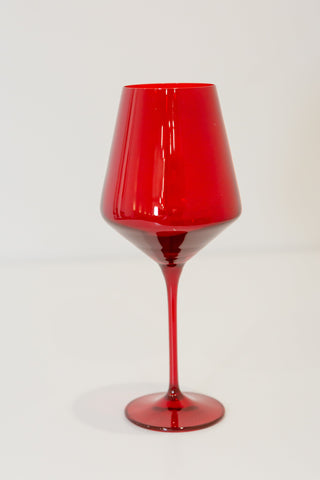 Estelle Colored Wine Stemware - Set of 6 (Red) glassware Estelle Colored Glasses   