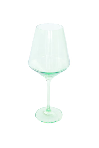 Estelle Colored Wine Stemware - Set of 6 (Mint Green)