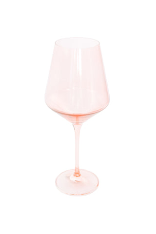 Estelle Colored Wine Stemware - Set of 6 (Blush Pink) glassware Estelle Colored Glasses   
