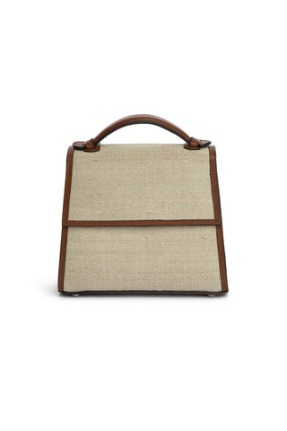 The Small Top Handle in Woven Fique (Cognac)