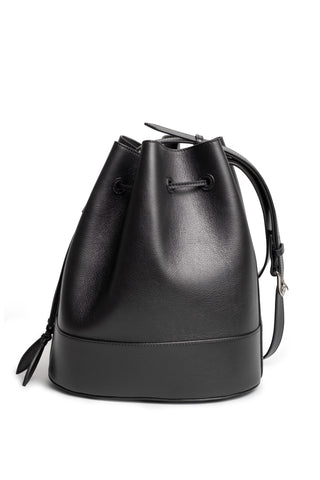 The Extra Large Drawstring in Nappa Leather (Black)