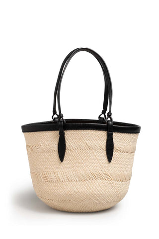 The Small Basket in Iraca (Black) Handbag Hunting Season   