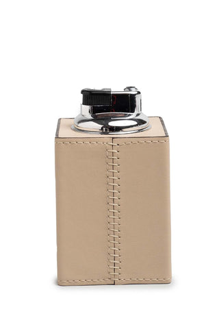 The Small Table Lighter in Nappa Leather (Oyster) Lighters & Matches Hunting Season   