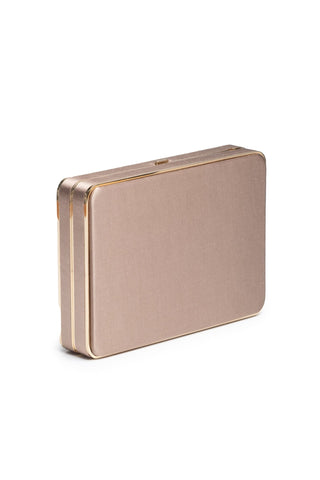 The Square Compact Case in Satin (Taupe) Handbags Hunting Season   