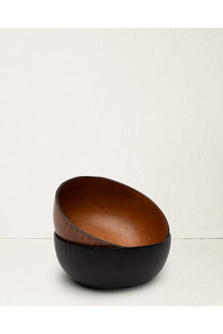 The Bowl in Molded Leather (Cognac)
