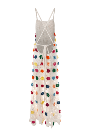 Crocheted Colorblocked Open-Back Maxi Dress Dress Alejandra Alonso Rojas   