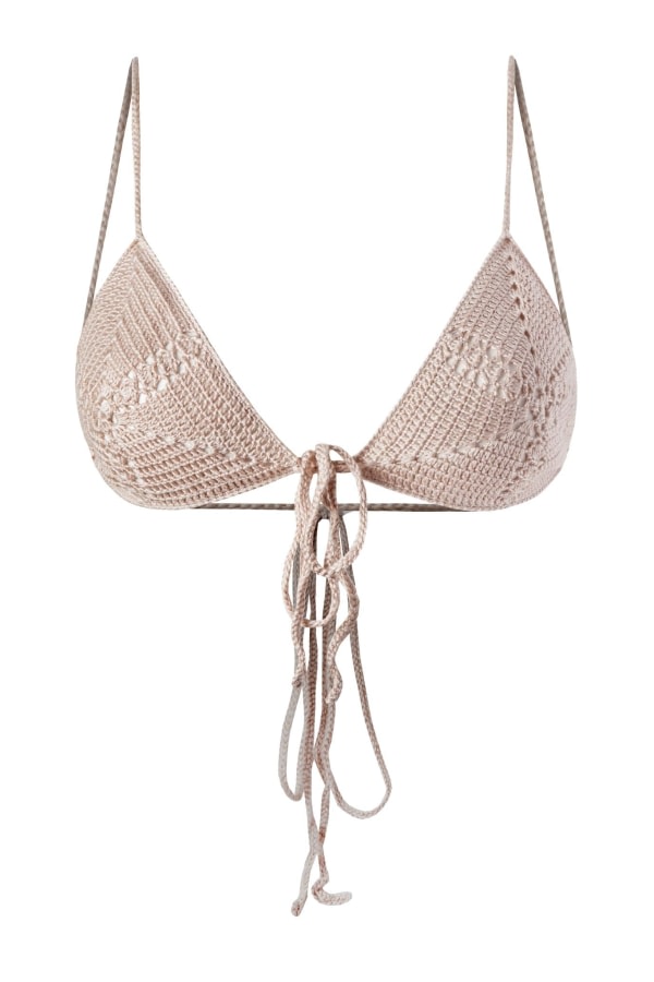 Powder Puff Hand Crochet Bikini Top