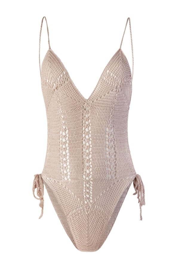 Powder Puff Hand Knit Body Suit