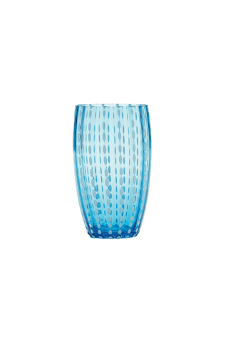 Perle Beverage Glass, Blue, Set of 2