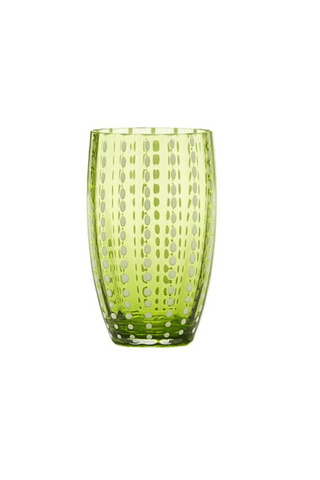 Perle Beverage Glass, Green, Set of 2
